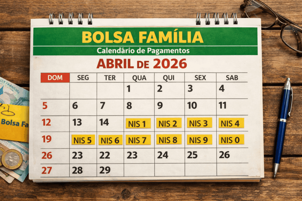 Bolsa Família 2026 Calendário Completo para Abril