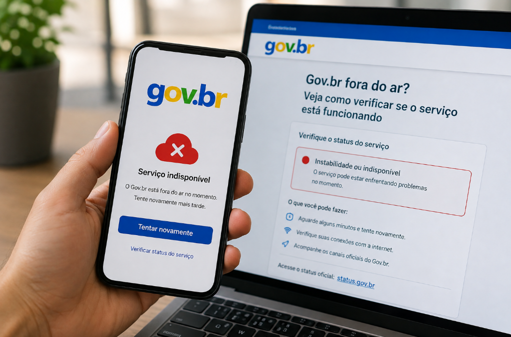 El sitio web Gov.br no funciona. Consulta cómo comprobar si el servicio está operativo.